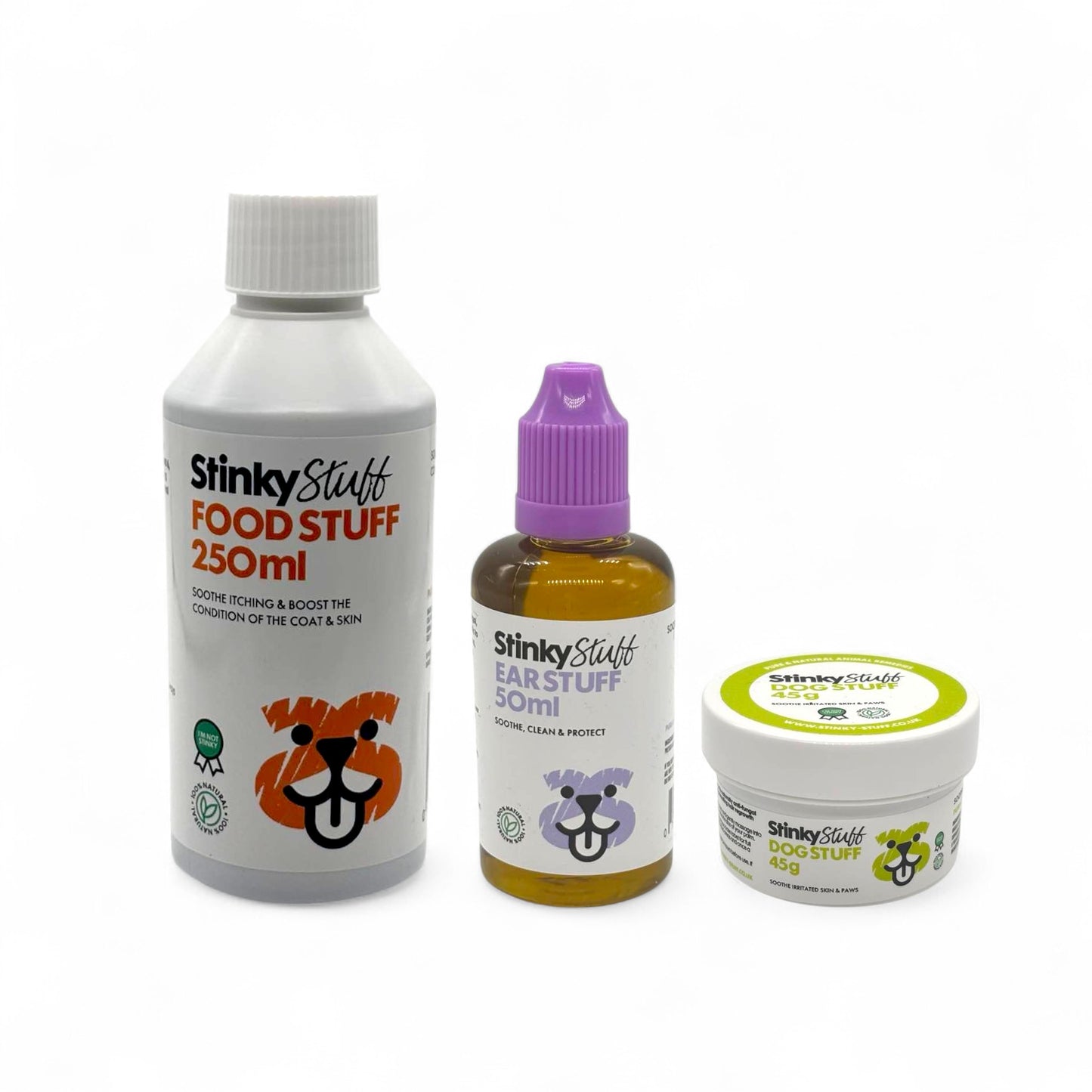 Stinky Stuff Standard Size Complete Pack - Soothe Itchy Skin, Paws & Ears