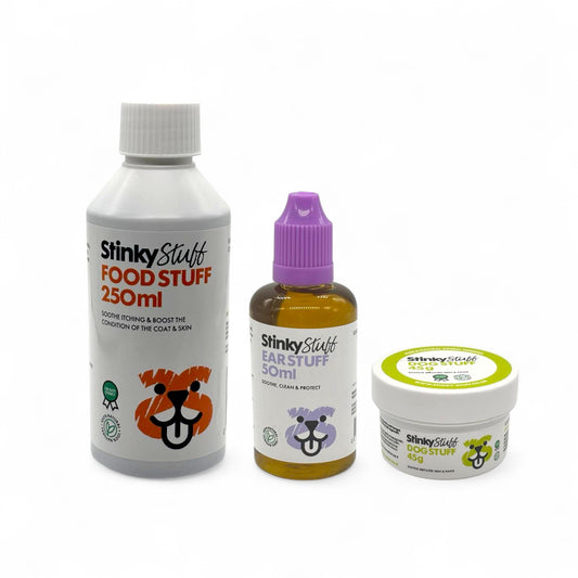 Stinky Stuff Standard Size Complete Pack - Soothe Itchy Skin, Paws & Ears